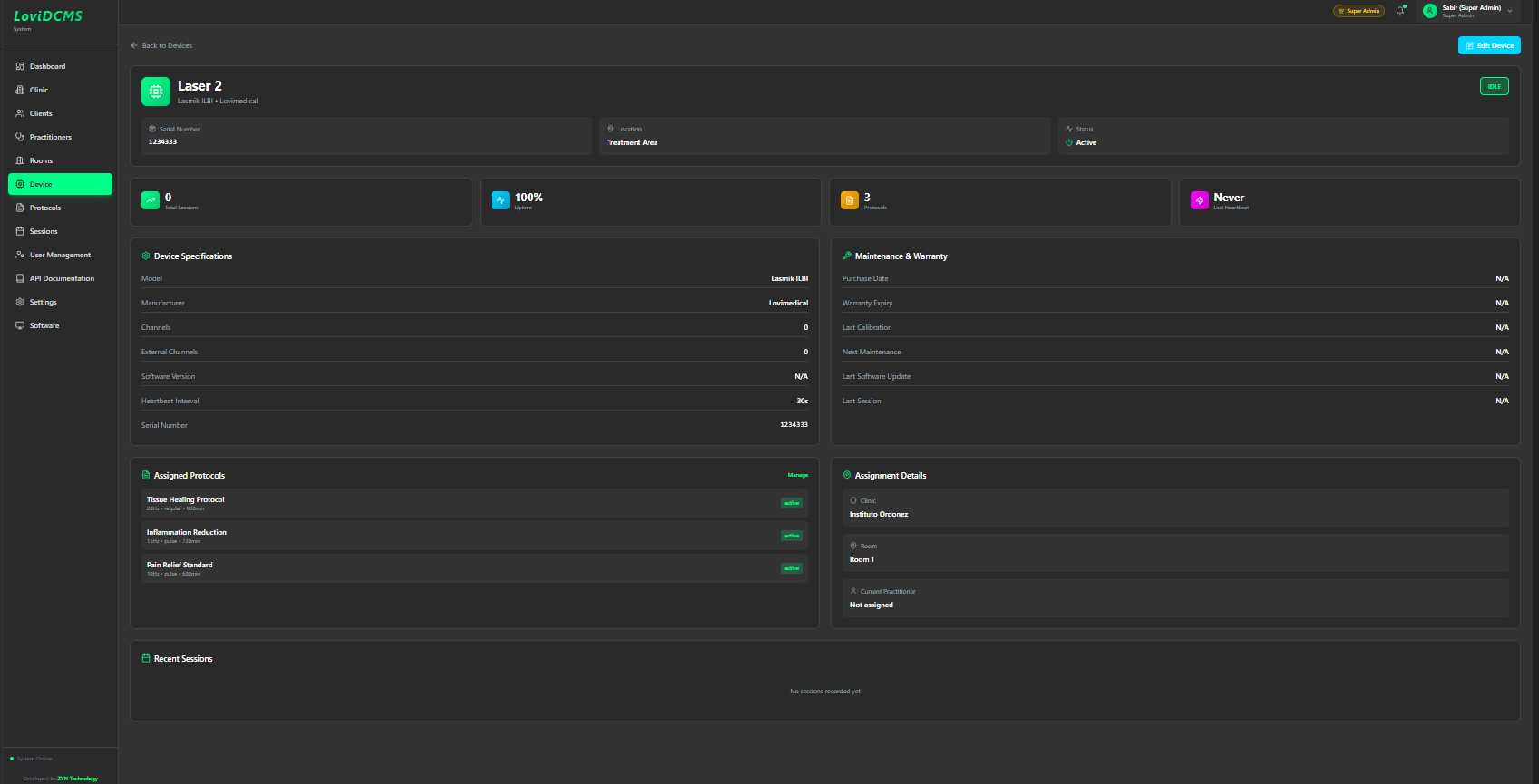 LoviDCMS Device Management Panel